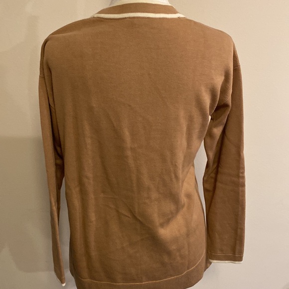 TALBOTS open for button down cardigan/sweater whit white trim size XS - Picture 4 of 9